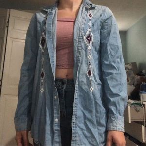 Jean button down